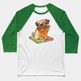 pug pizza funny dogs lovers pizza love Baseball T-Shirt